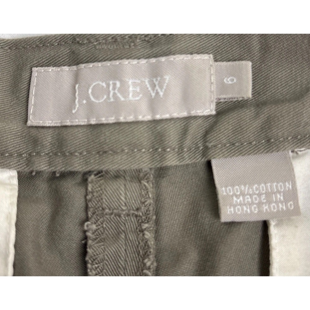 J. Crew Womens Chino Shorts Size 6 2.5" Inseam Gray Green Preppy - Picture 3 of 6